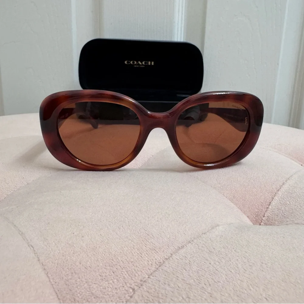 Coach Tabby C Sunglasses in Tortoishell - Picture 2 of 8